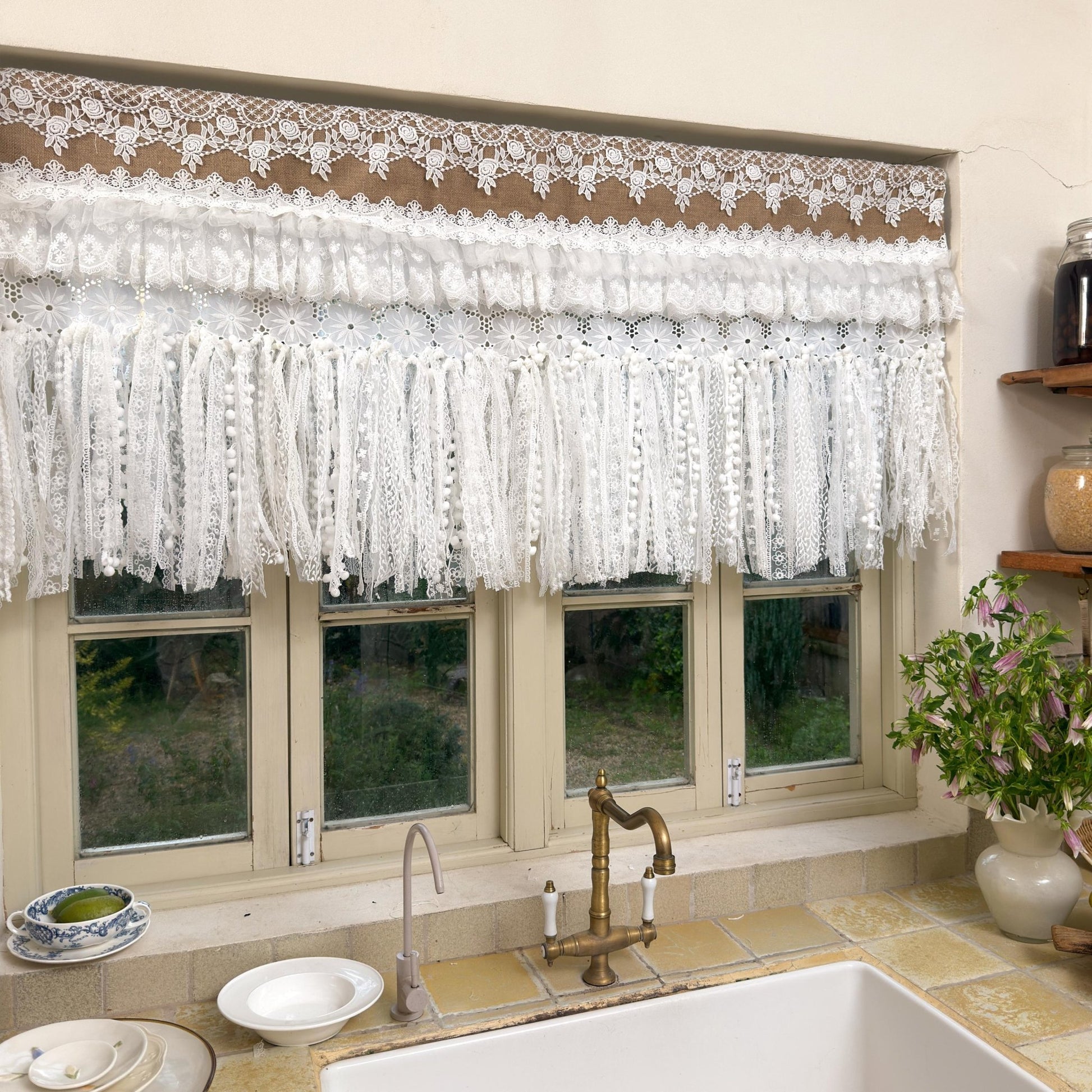 Shabby Chic French Country Lace Valance - UDreamHome