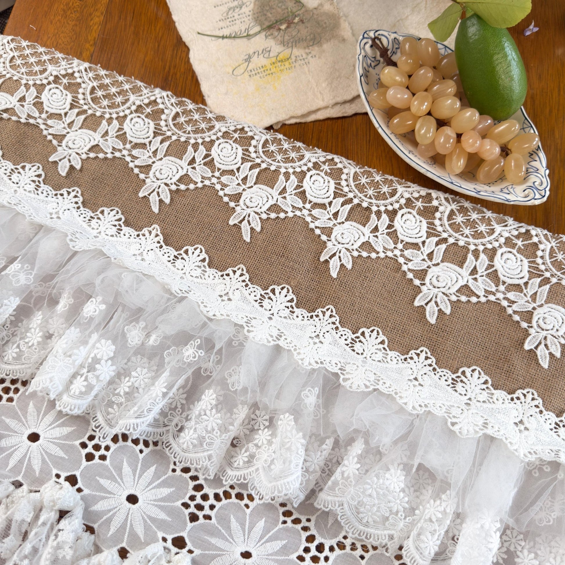 Shabby Chic French Country Lace Valance - UDreamHome