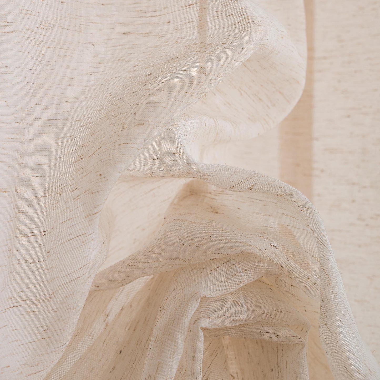 Tie - Up Linen Half Curtain - UDreamHome