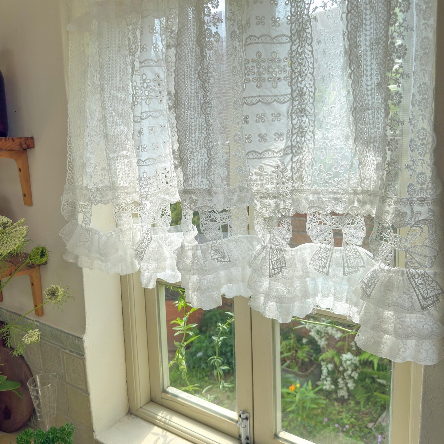 Victorian White Lace Patchwork Curtain - UDreamHome
