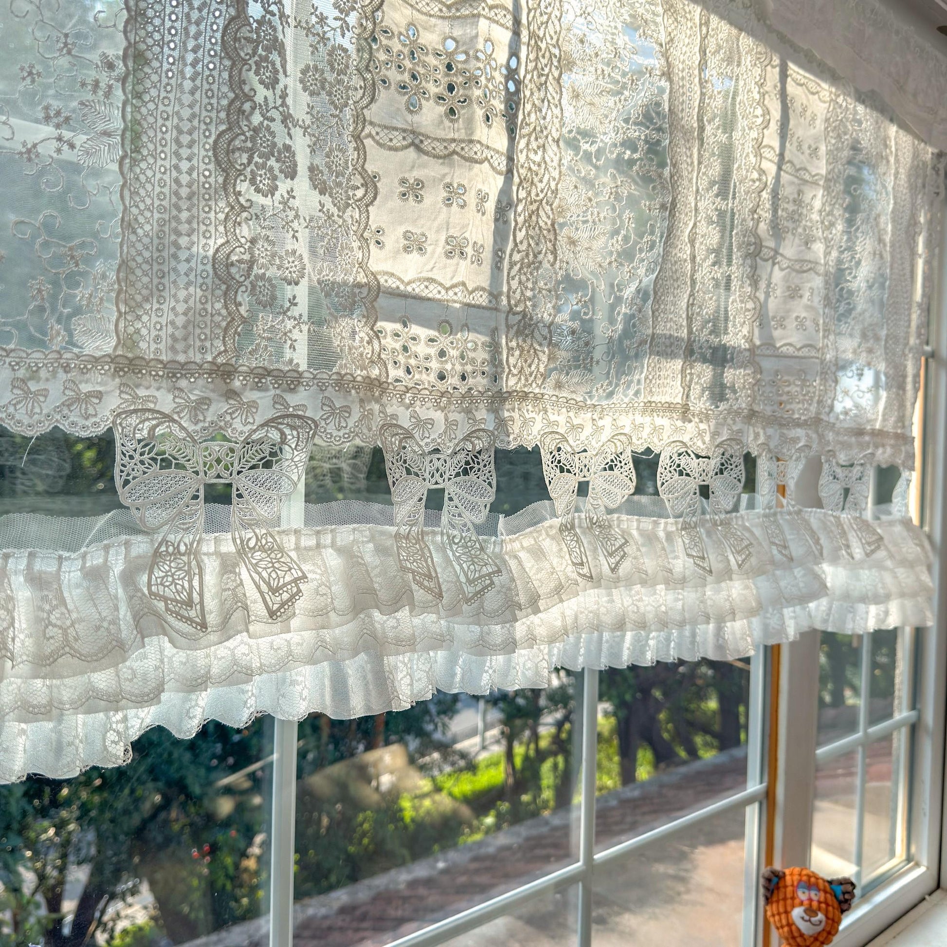 Victorian White Lace Patchwork Curtain - UDreamHome