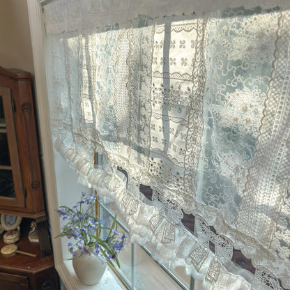 Victorian White Lace Patchwork Curtain - UDreamHome