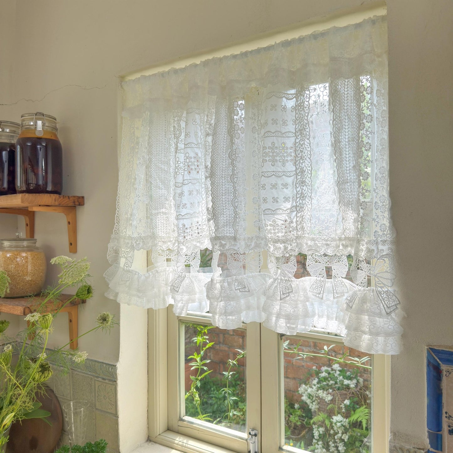 Victorian White Lace Patchwork Curtain - UDreamHome