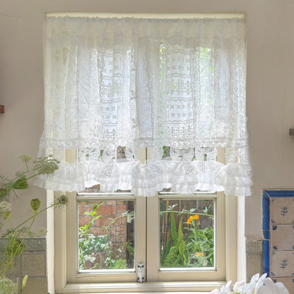 Victorian White Lace Patchwork Curtain - UDreamHome