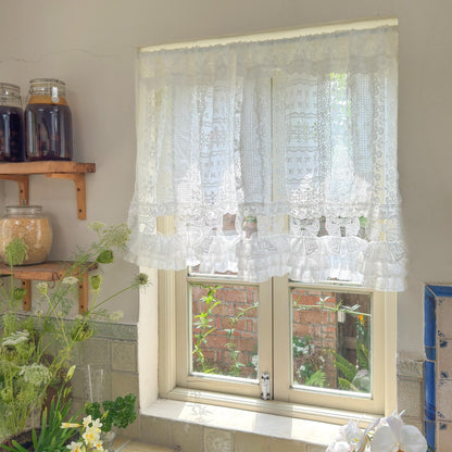 Victorian White Lace Patchwork Curtain - UDreamHome