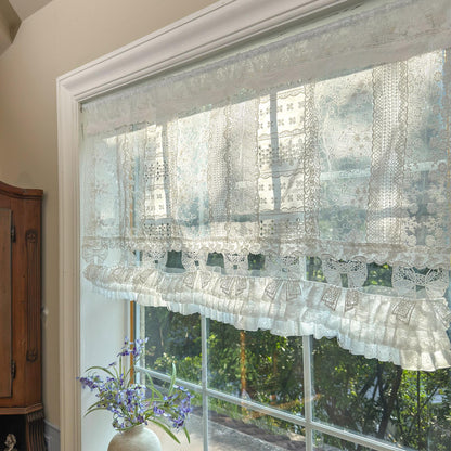 Victorian White Lace Patchwork Curtain - UDreamHome