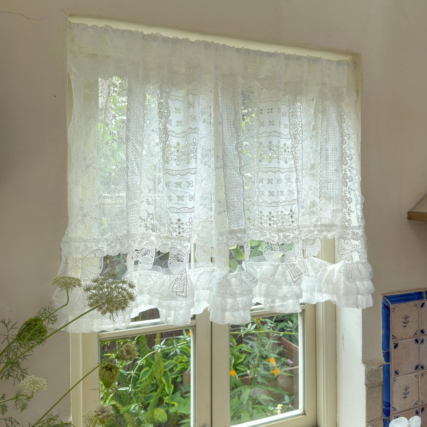 Victorian White Lace Patchwork Curtain - UDreamHome