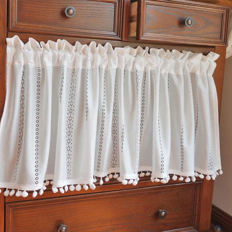 Vintage Crochet Half Curtain – Woven Lace - UDreamHome