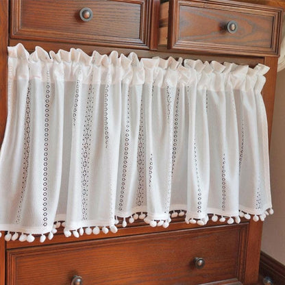 Vintage Crochet Half Curtain – Woven Lace - UDreamHome