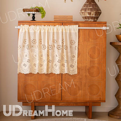 Vintage French Embroidery Cafe Curtain - UDreamHome