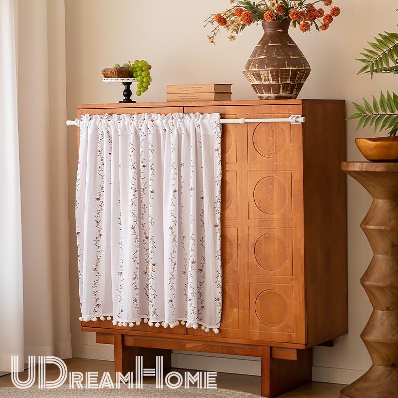 Vintage Rustic Country Floral Short Curtains - UDreamHome
