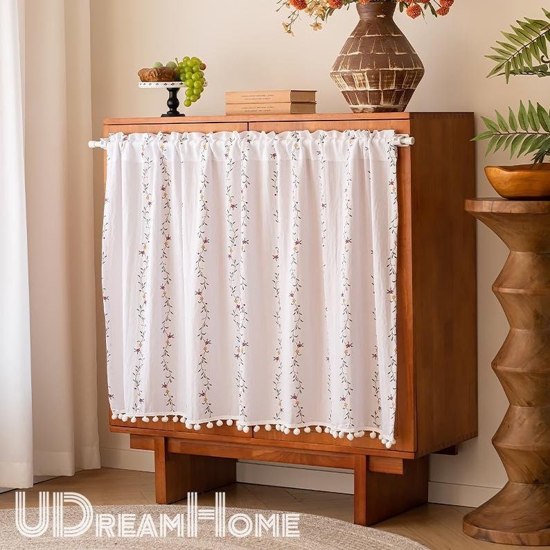 Vintage Rustic Country Floral Short Curtains - UDreamHome