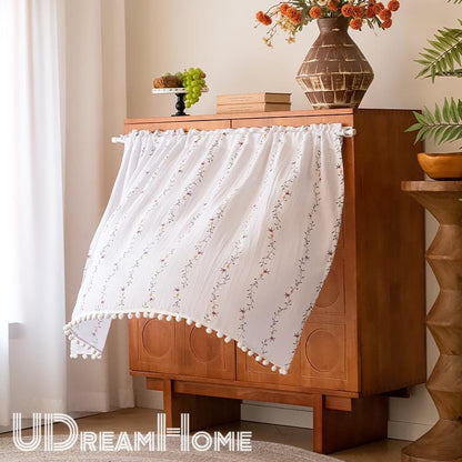 Vintage Rustic Country Floral Short Curtains - UDreamHome