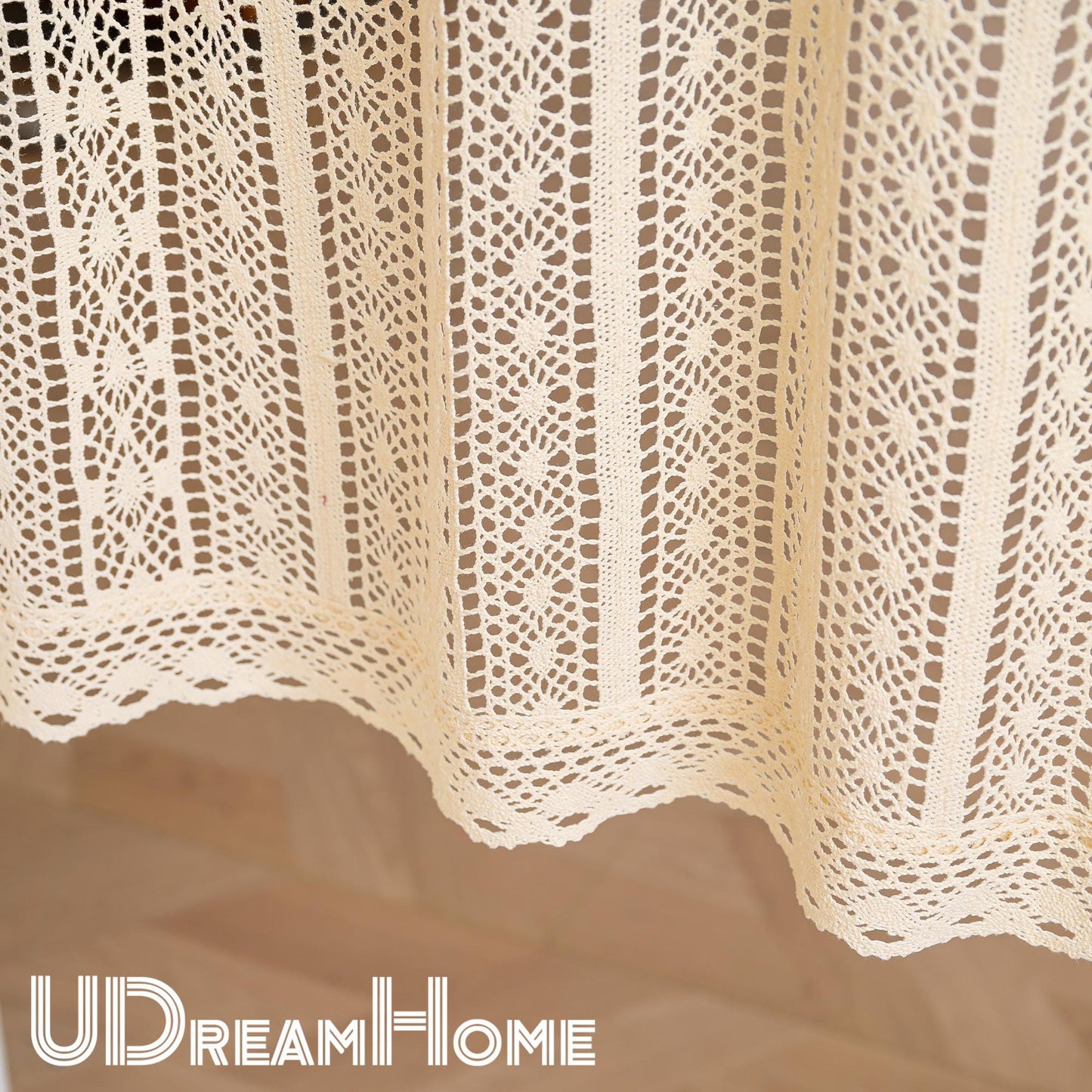 Woven Flower Lace Half Curtains - UDreamHome
