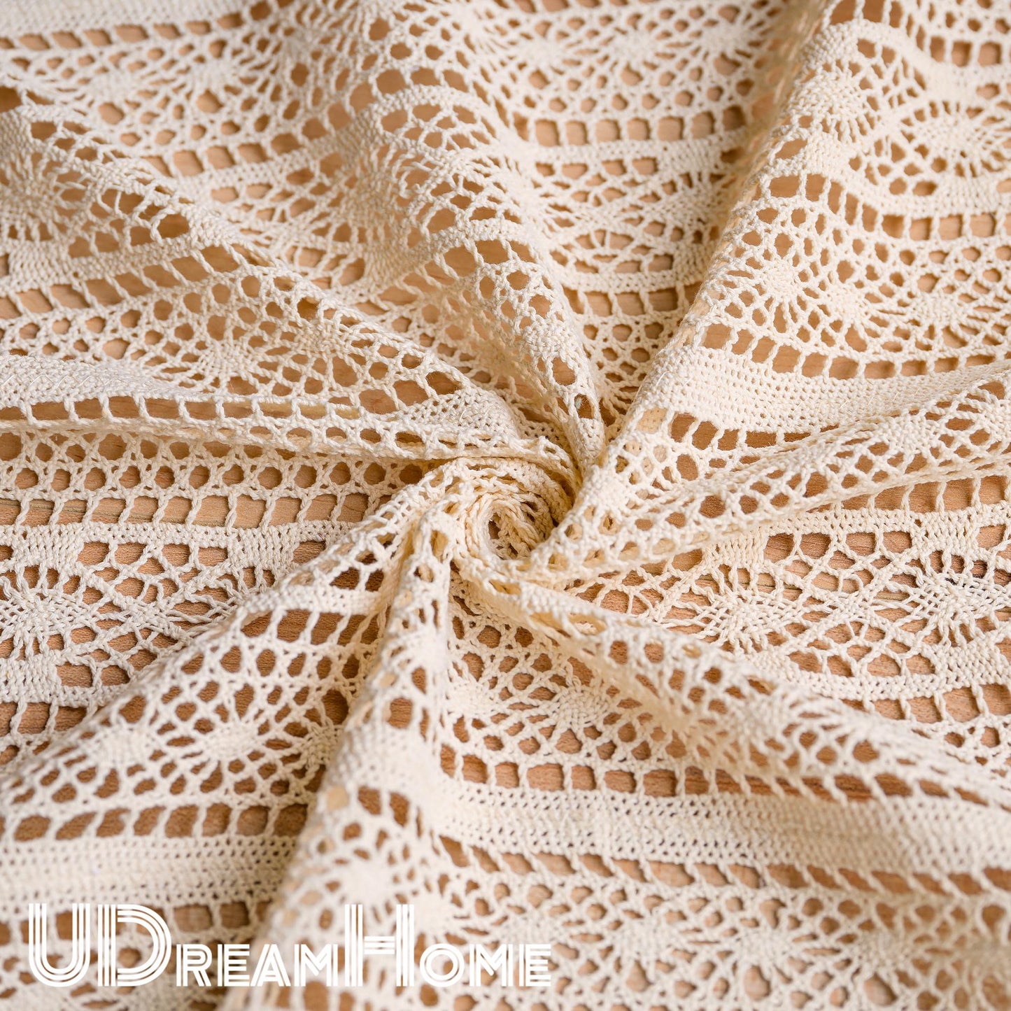 Woven Flower Lace Half Curtains - UDreamHome