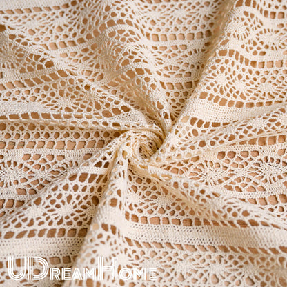 Woven Flower Lace Half Curtains - UDreamHome
